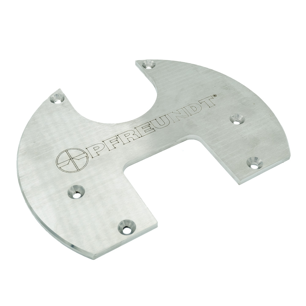 Edelstahlabdeckplatte Pfreundtlogo