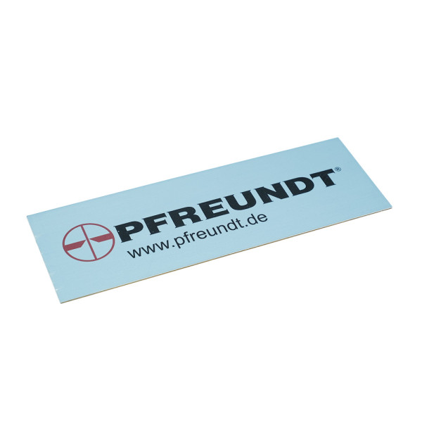 Schild Pfreundtlogo Alu 210x70x1,0 mm